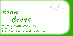aron csere business card